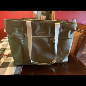 Michael Kors Nylon olive/army green tote purse
